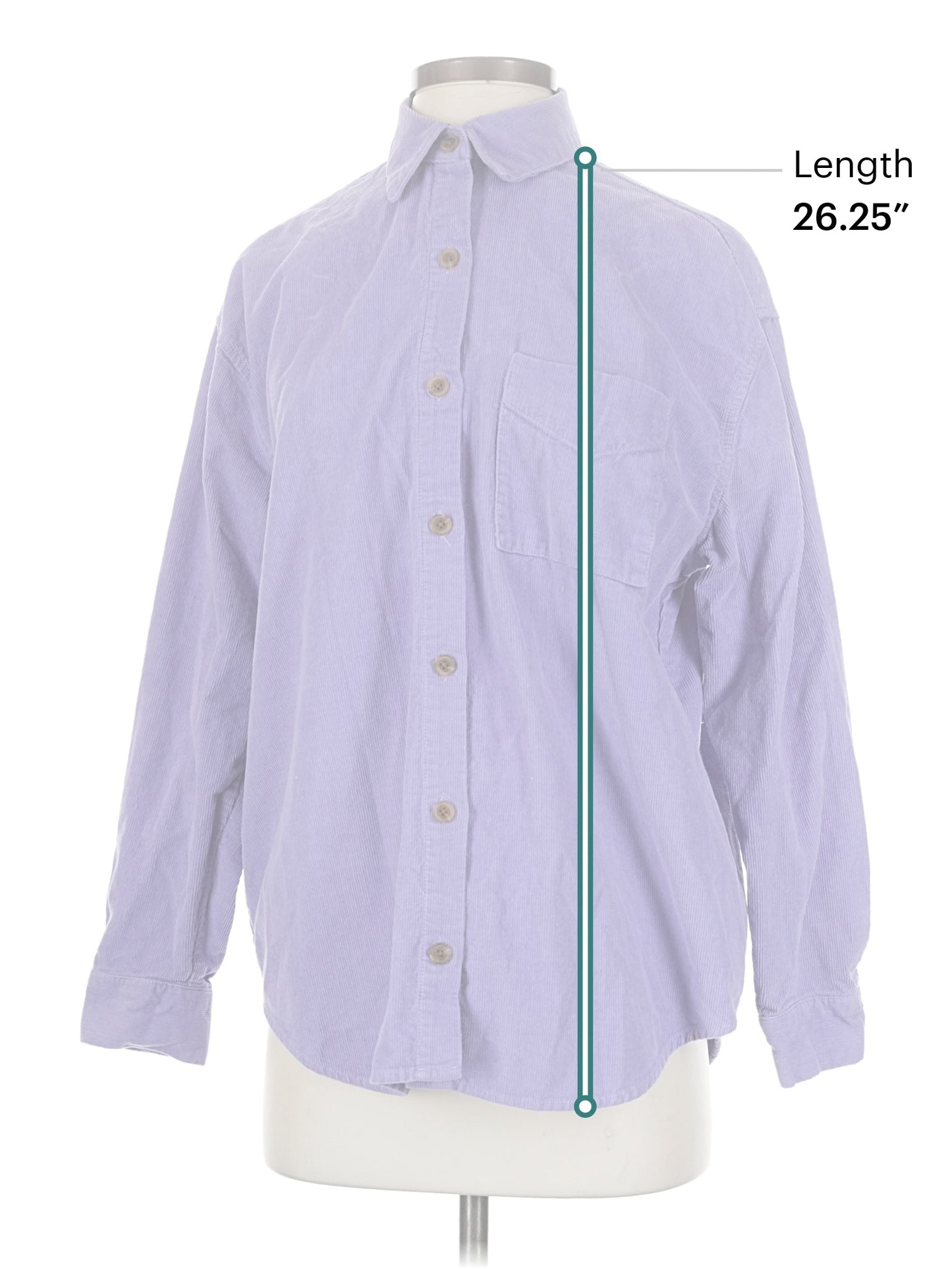 ThredUp Long Sleeve Corduroy Shirt (Thrifted)