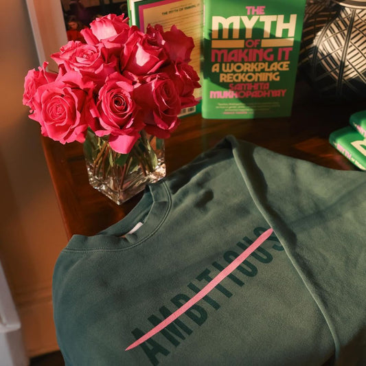 Ambitious Strikethrough Soft Garment Dye Crewneck Sweatshirt (Alpine Green)