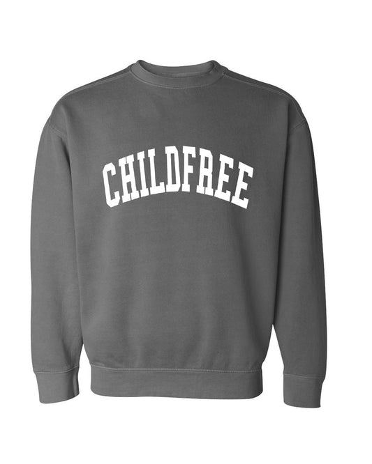Childfree Midweight Garment Dye Crewneck Sweatshirt (Pepper)