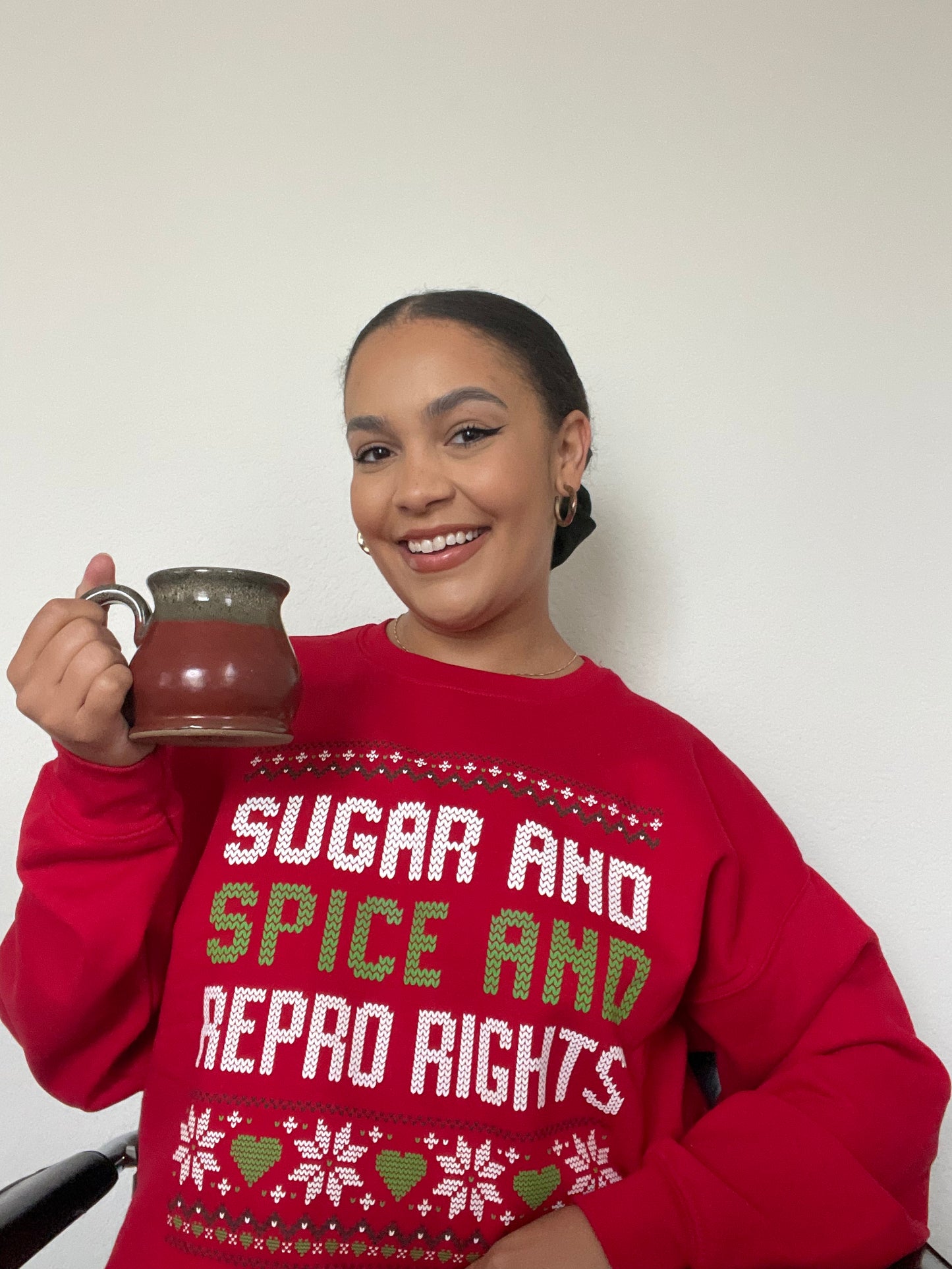 Sugar & Spice & Repro Rights Crewneck Sweatshirt (Phenomenal x The Sweet Feminist) - Red