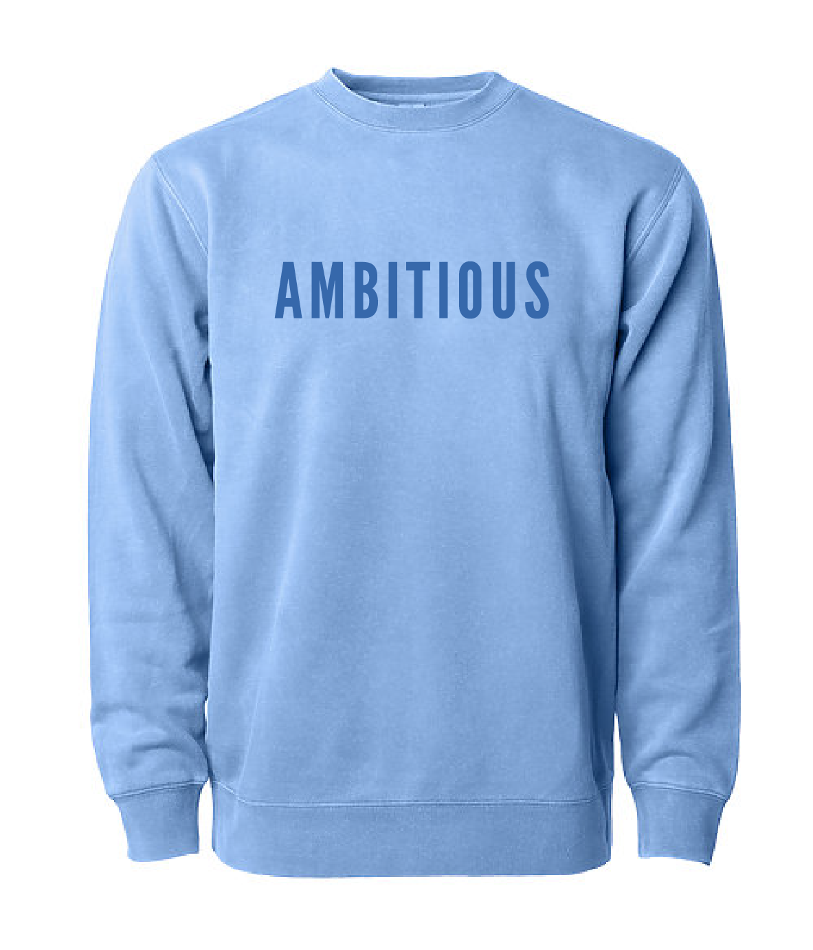 Ambitious Soft Garment Dye Crewneck Sweatshirt (Light Blue)