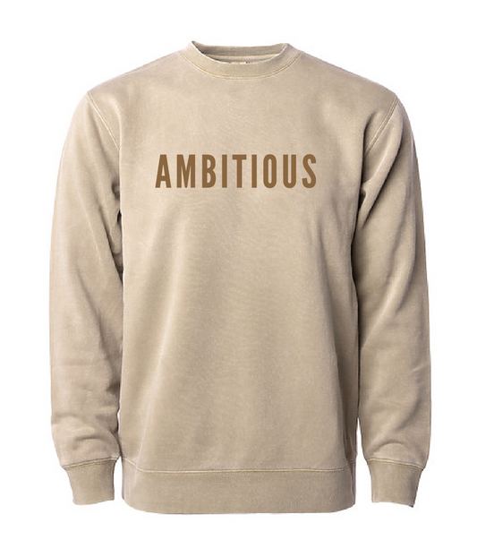 Ambitious Soft Garment Dye Crewneck Sweatshirt (Sandstone)