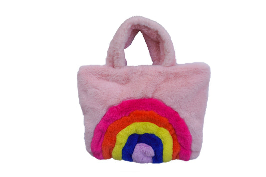 Bari Lynn Fur Rainbow Bag