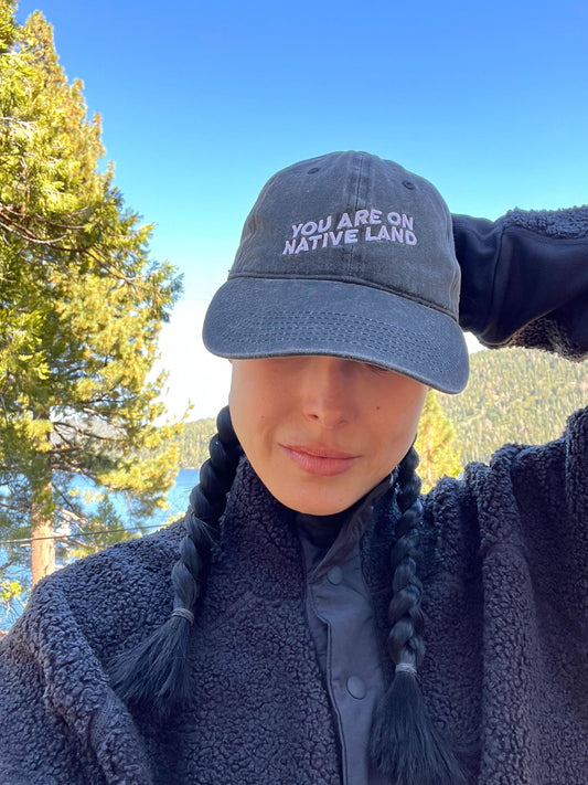 You Are On Native Land Dad Cap (Black)