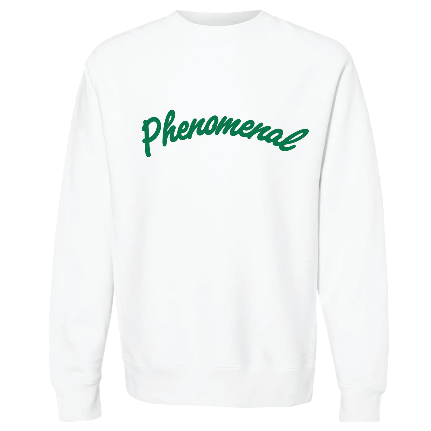 Phenomenal Heavyweight Crewneck Sweatshirt (White/Green)