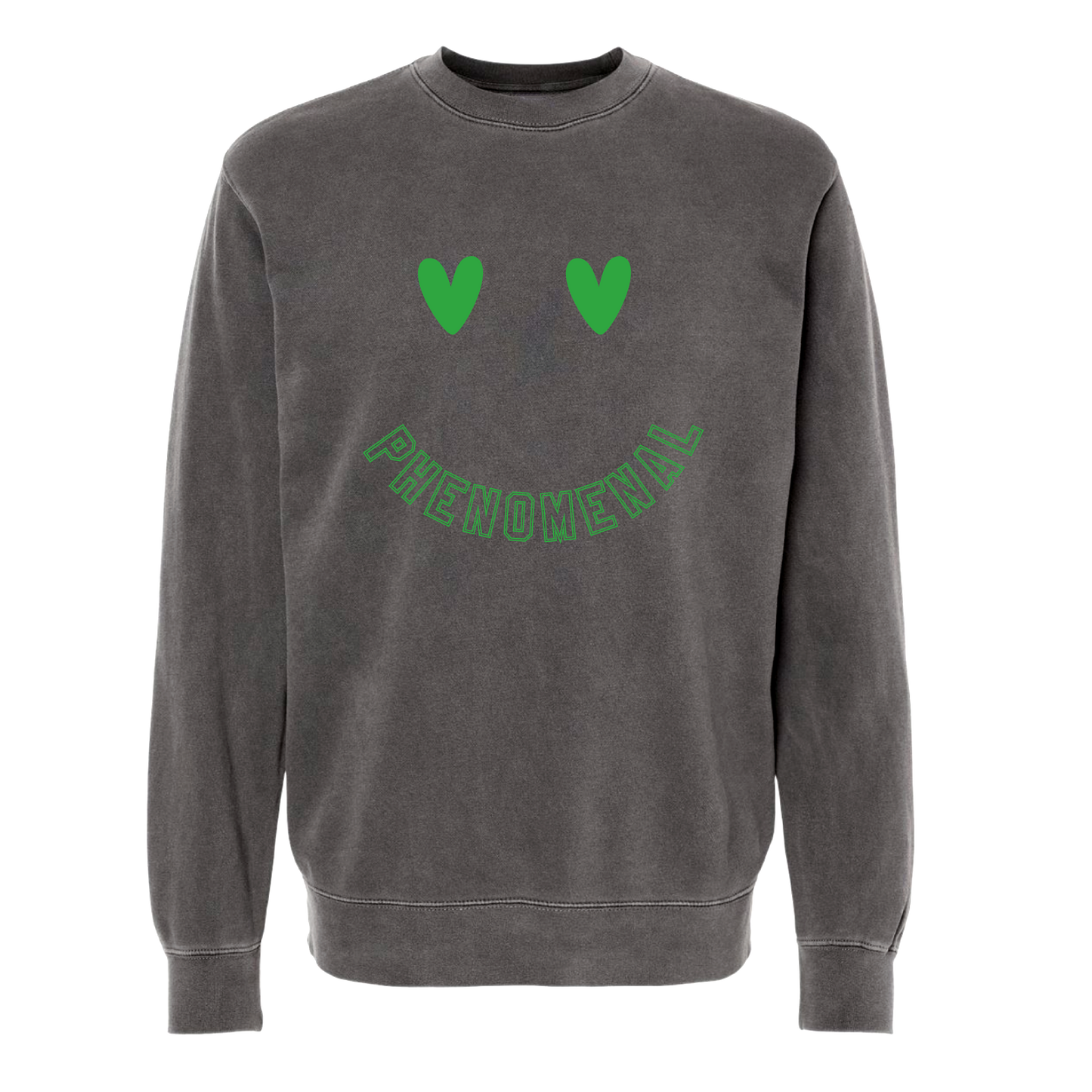Phenomenal Heart Eyes Soft Garment Dye Crewneck Sweatshirt
